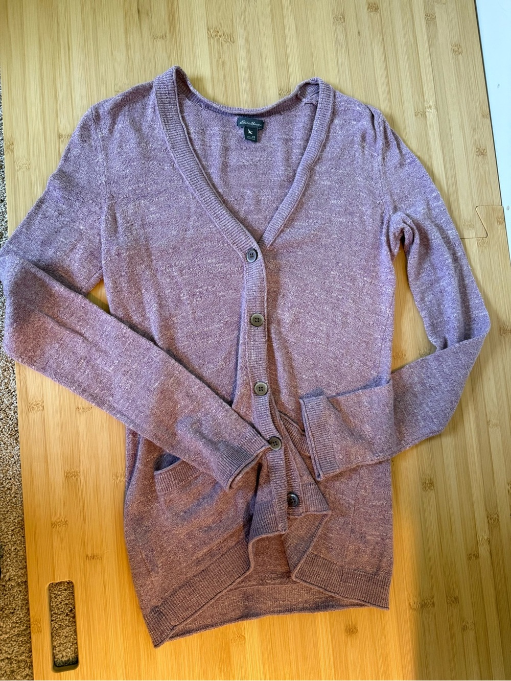 100% cotton lilac lavender lightweight cardigan